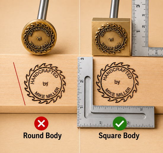 Branding iron alignment