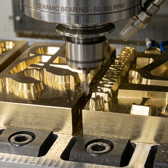 CNC machining a custom brass leather stamp for crisp detail
