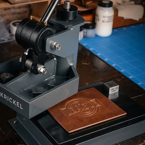 CNC machining a custom brass leather stamp for crisp detail